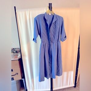 Vintage Willi Women's Blue 80's Polycotton Petite Dress